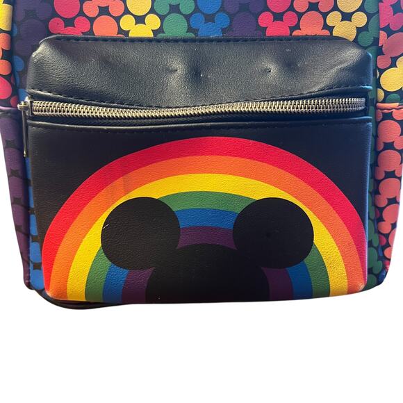 RARE Loungefly Disney Rainbow Mickey Mini Backpack Pride Love - Picture 13 of 16